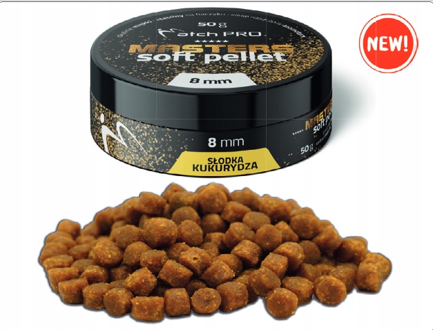 Pellet Soft Masters słodka Kukurydza 8mm 50g Matchpro wafters karp