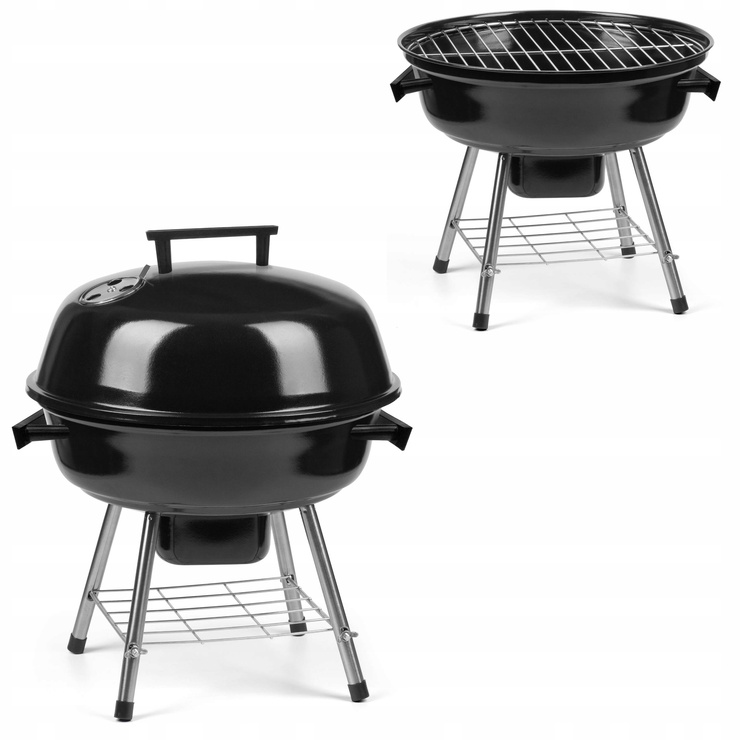 Grill Ogrodowy Węglowy Fieldmann Fzg 1103B 37 cm Popielnik Zamykany