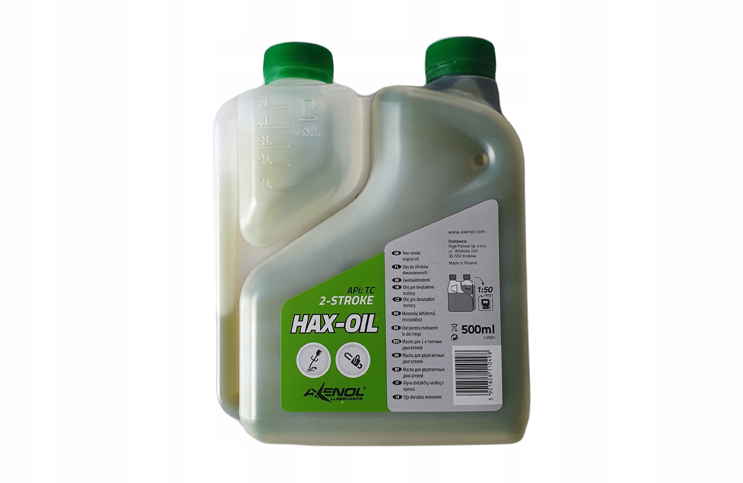 

Olej Axenol 2T mieszanka piła kosa zielony 500ml