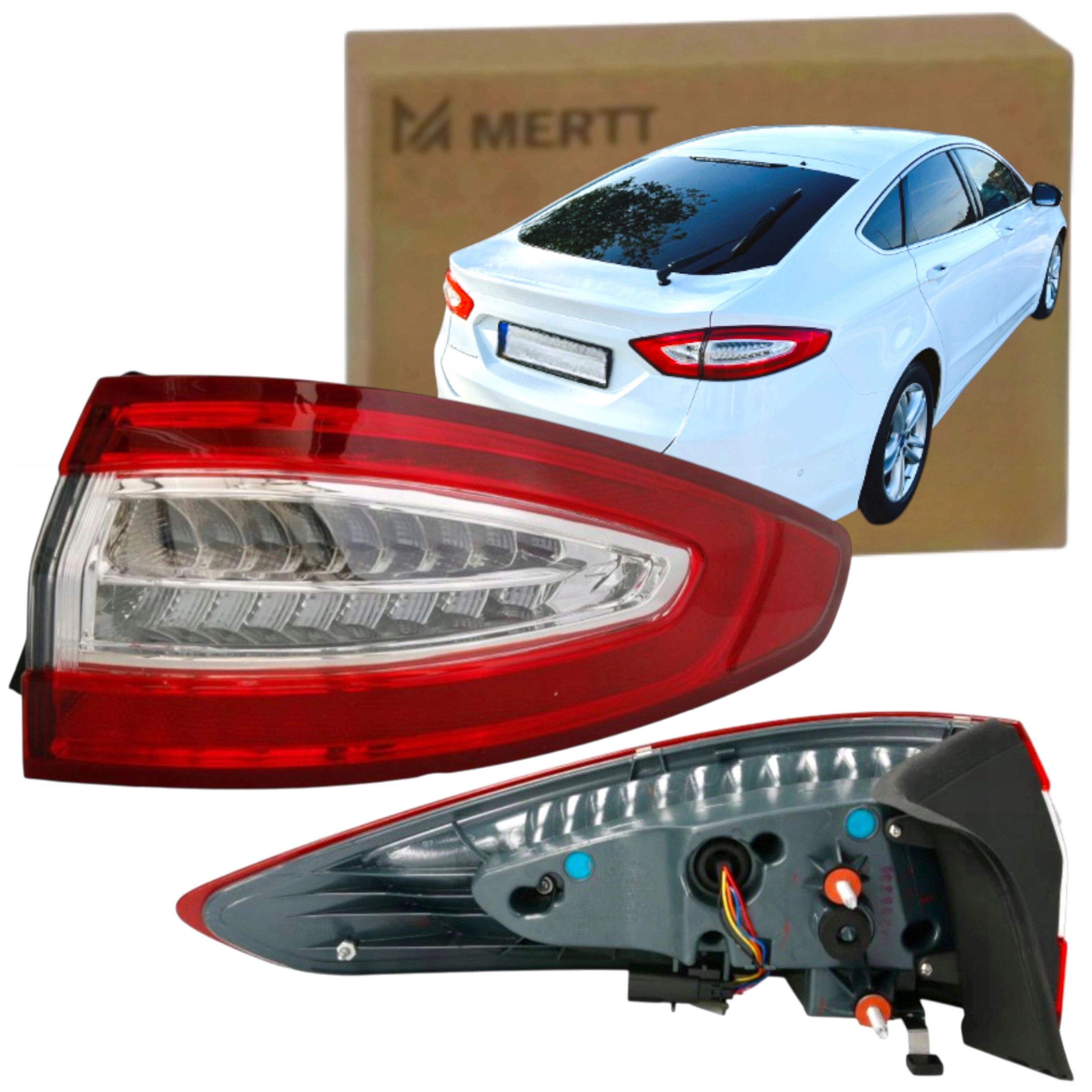 Pravá Led Venkovní Zadní Lampa Eu Ford Mondeo MK5 V Fusion 2013-2019