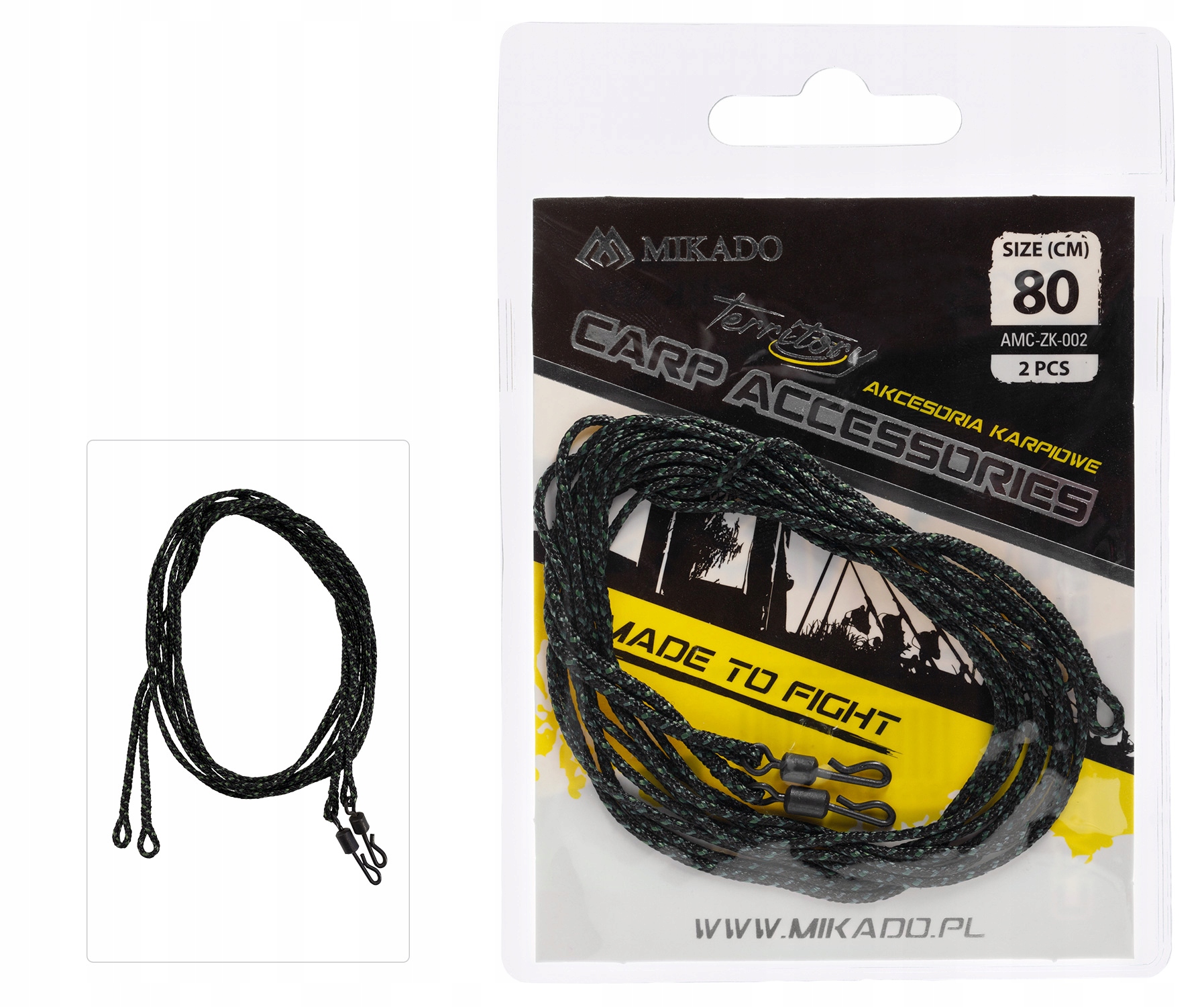 Przypon Mikado Leadcore 80CM Z Krętlikiem Do Szybkiej Wymiany