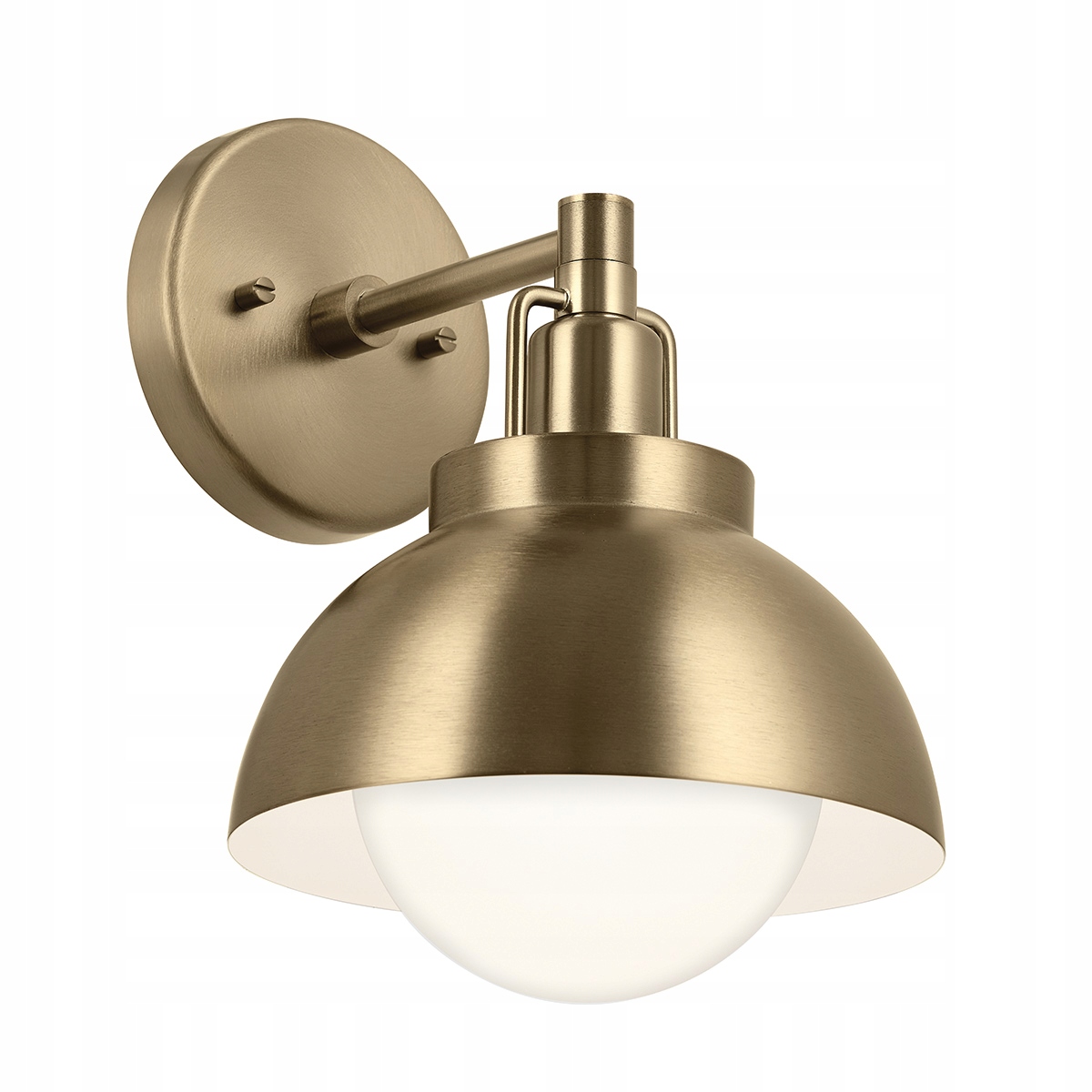 Závesná nástenná lampa multifunkčná zlatá biela sklenená okrúhla Kichler