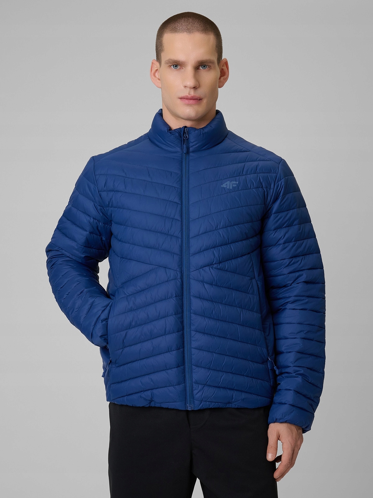 4F Pánská Přechodová Bunda Tmavě Modrá Zateplená, Hydrofobní, M