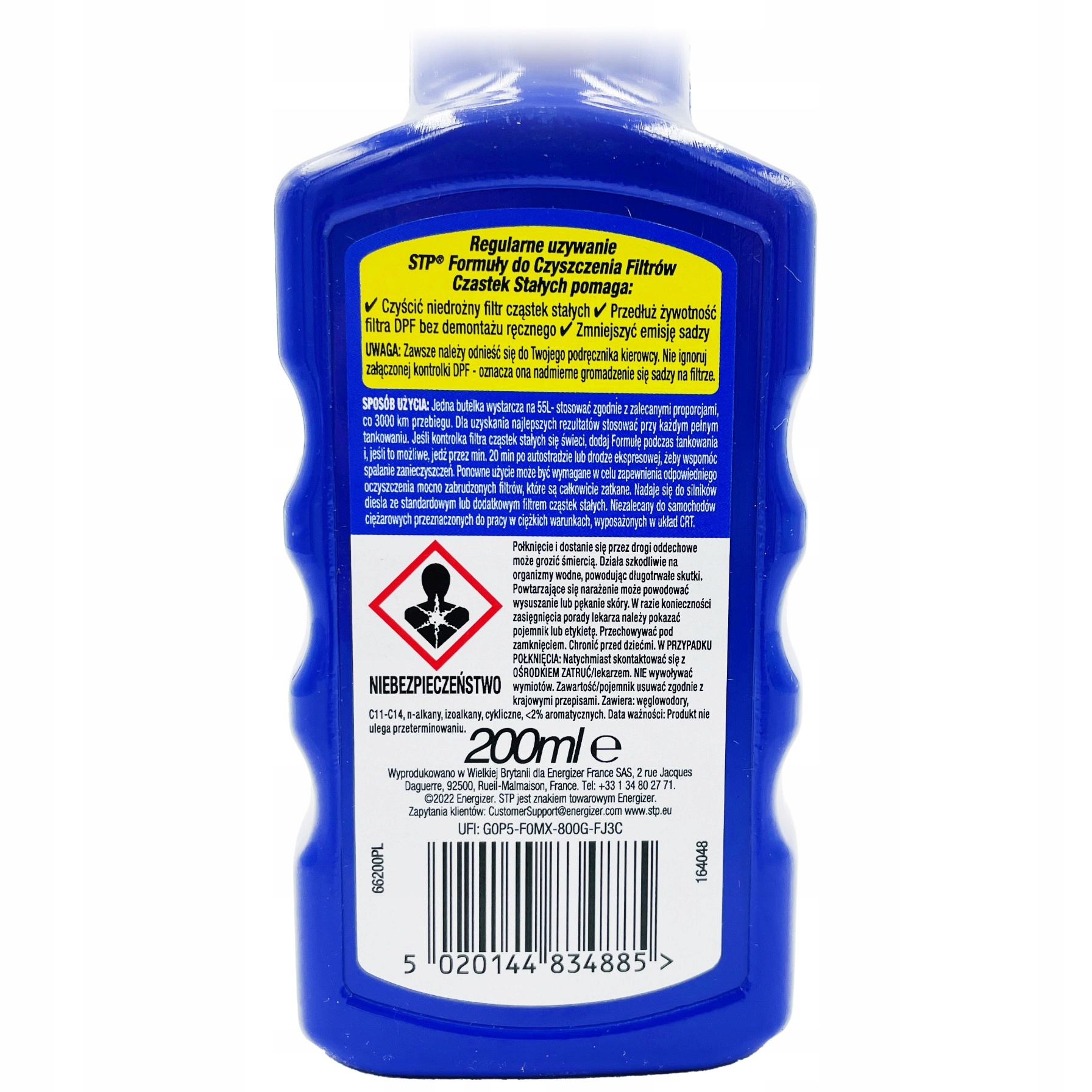 STP FORMUŁA CZYŚCI FILTR CZĄTEK STAŁYCH DPF x6 Waga produktu z opakowaniem jednostkowym 3 kg