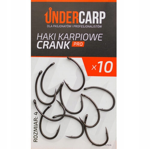UnderCarp Crank Pro Rozmiar 4 Haki Karpiowe 10 szt
