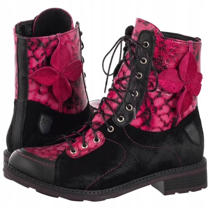 Dámské zateplené kožené boty Kotníkové Boty Maciejka 07004-23/00-8 Černé