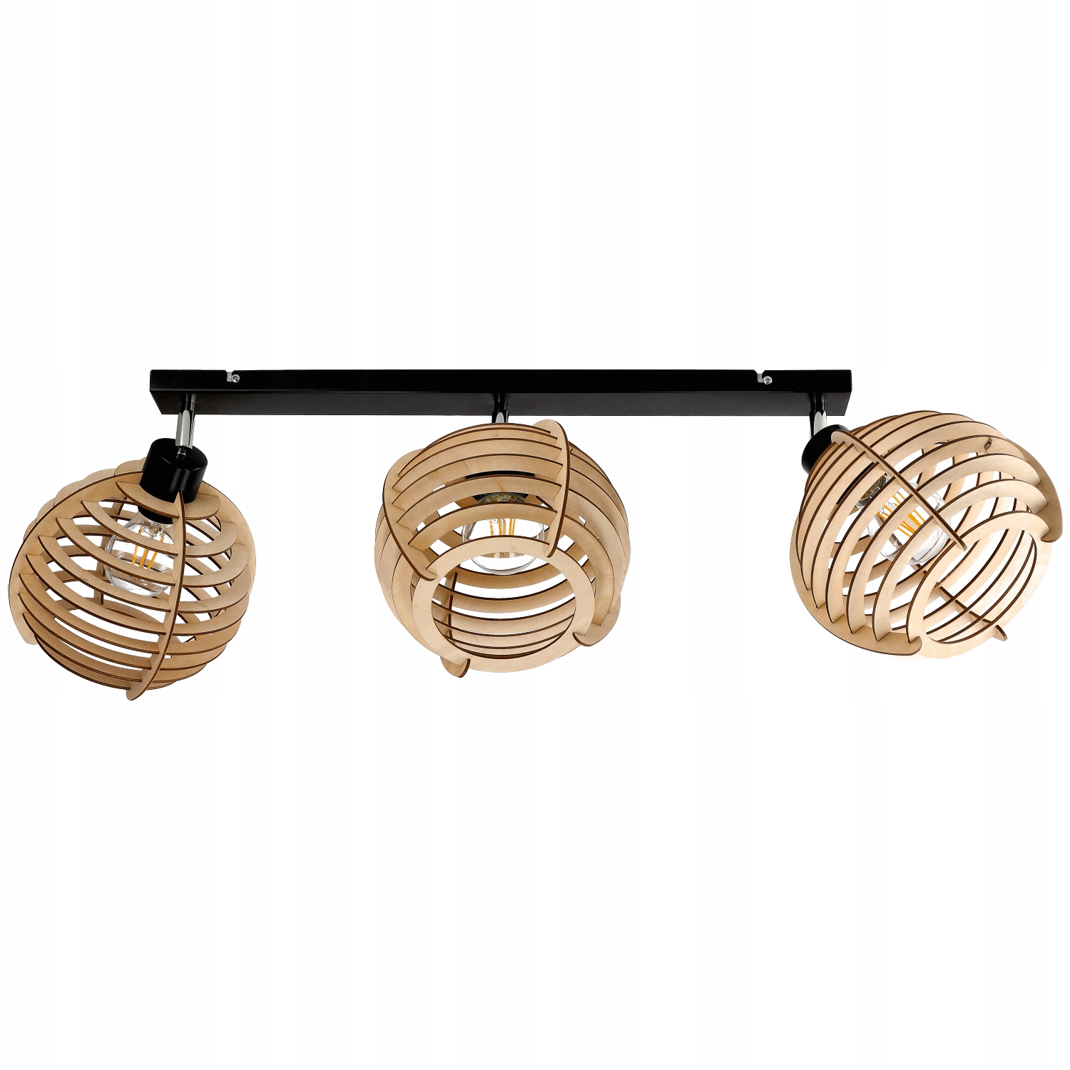 Lampa stropní svítidlo lustr pohyblivý strop 3 Dřevo sféra