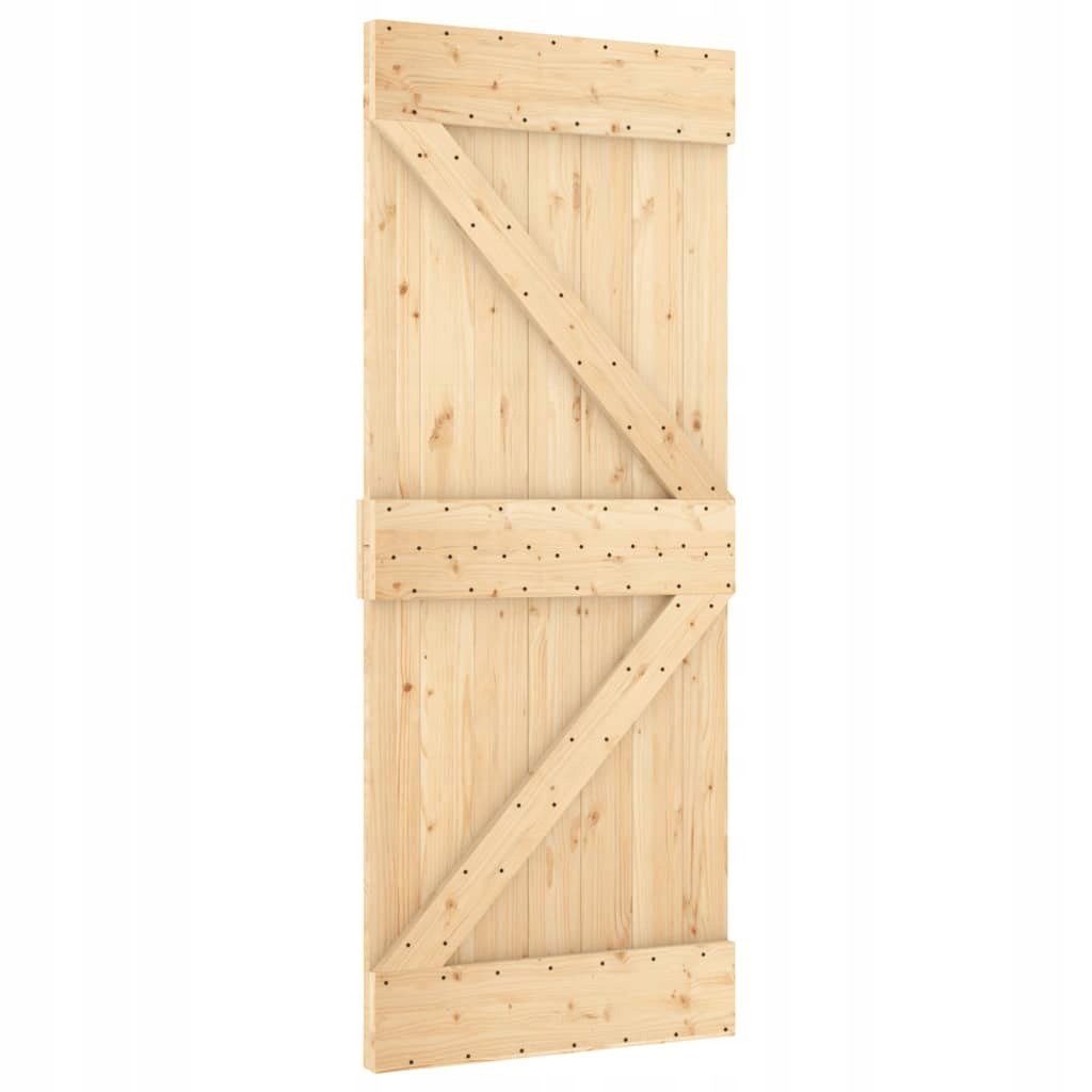 DRZWI PRZESUWNE Z OSPRZĘTEM 85X210CM DREWNO SOSNOWE Rodzaj łamane/składane