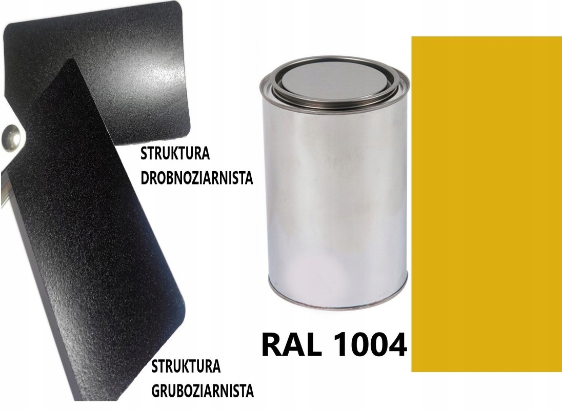 STRUKTURA GRUBOZIARNISTA RAL 1004 MAT 05-08 % DO PLASTIKU METALU AKRYL 1L