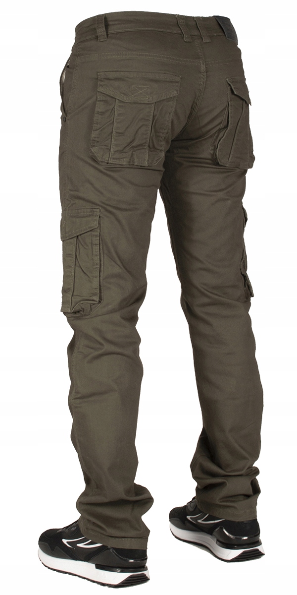 Spodnie męskie bojówki W:42 104 CM khaki robocze Marka bez marki