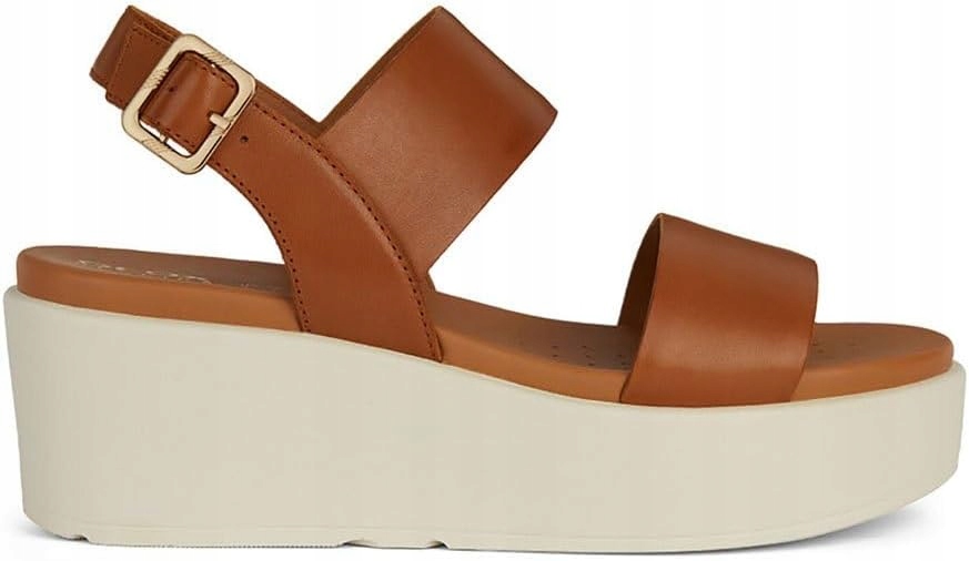 Geox Dámské Sandály Na Platformě, Hnědé, Kožené, Velikost 36, 5 L