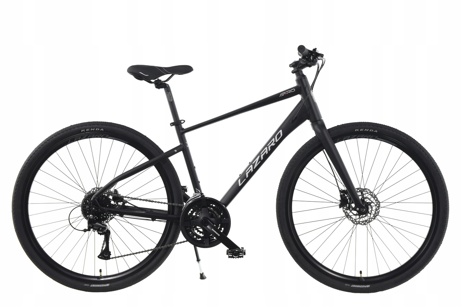 Rower Fitnes Gravel Lazaro Aero V2 28 Męski Flat Bar Hydraulika 17 Czarny