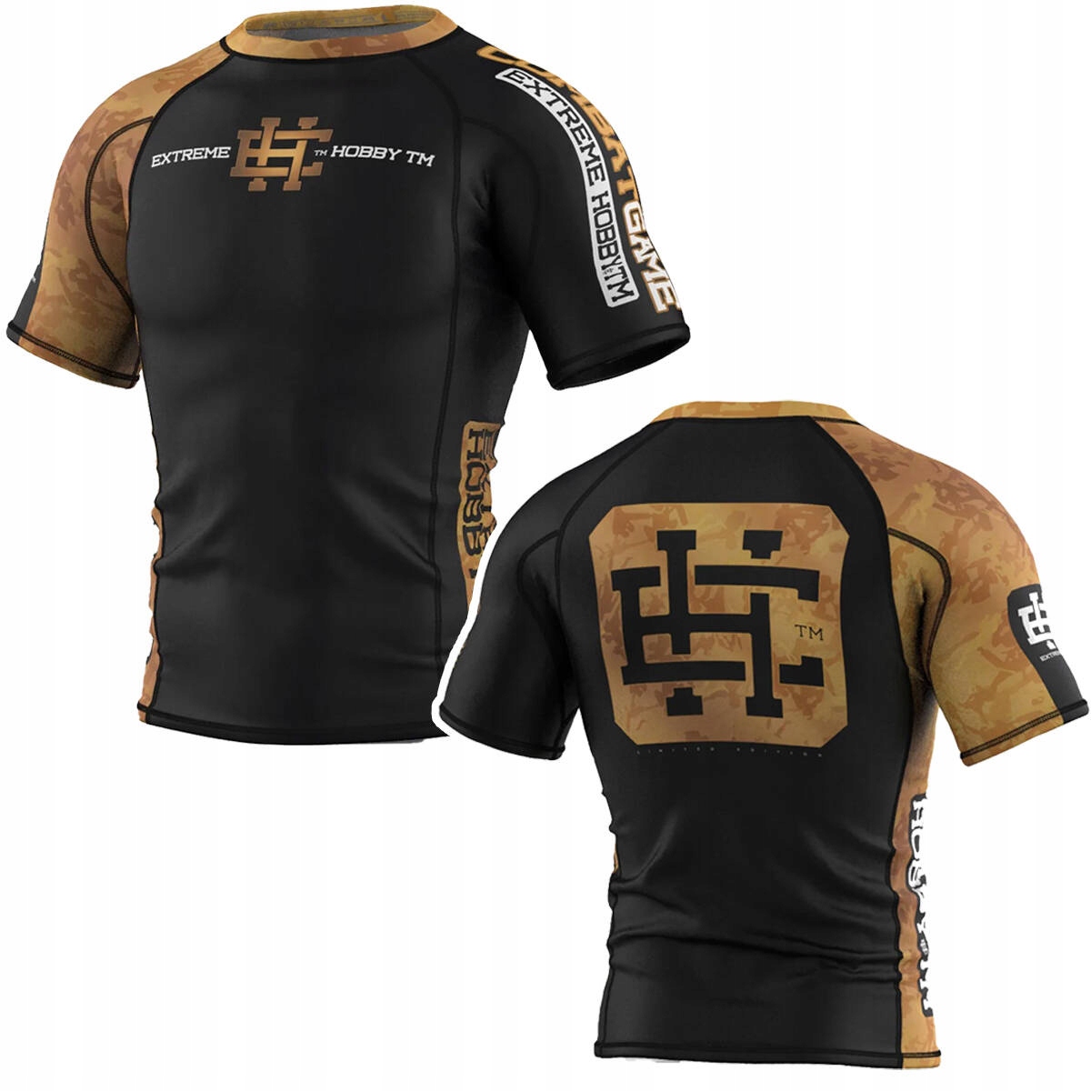 Rashguard z krótkim rękawem męski Extreme Hobby Golden Warrior r. L