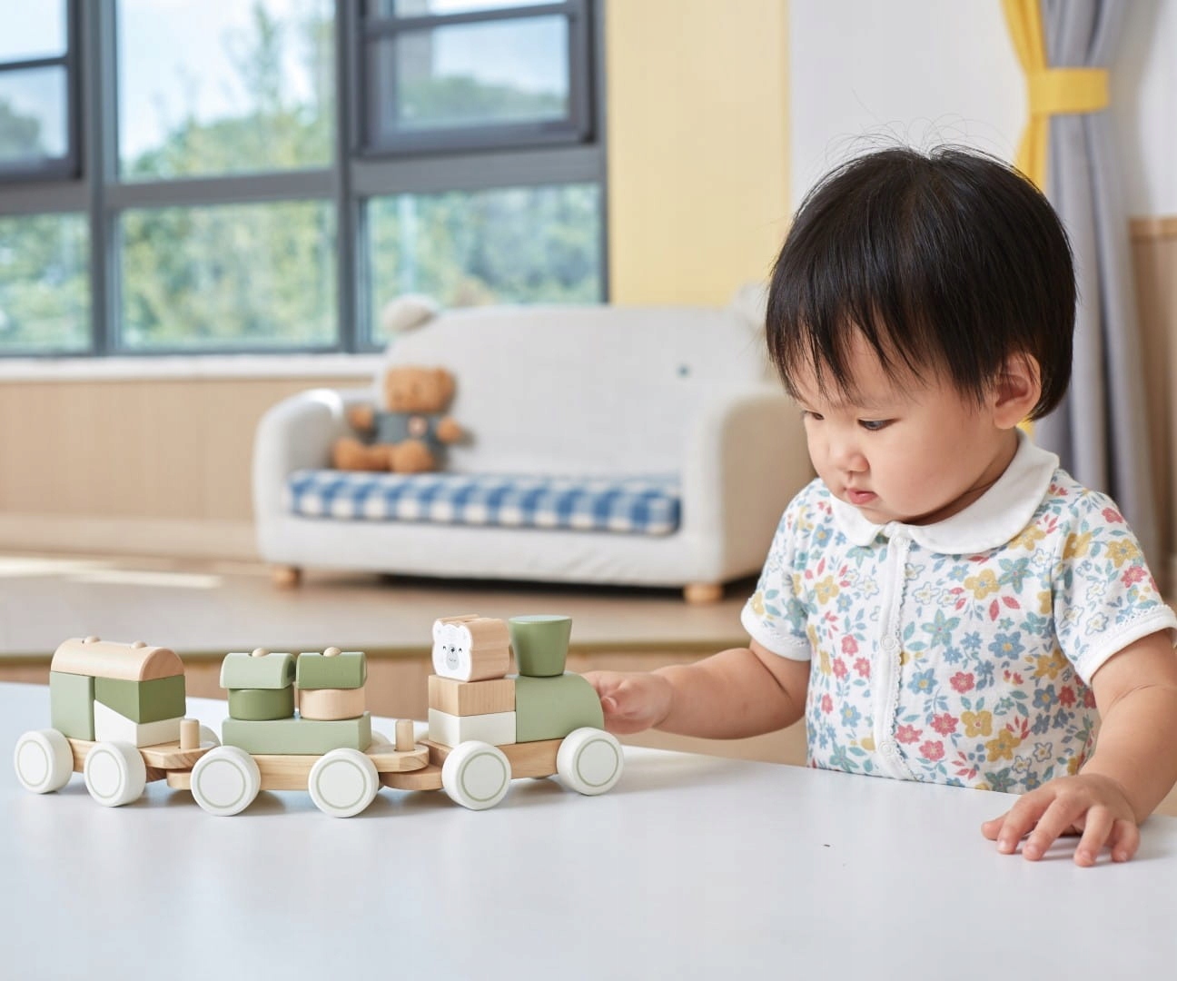 VIGA POLAR B DREWNIANA KOLEJKA Z KLOCKAMI ZIELONA 44231 Certyfikaty, opinie, atesty CE EN 71