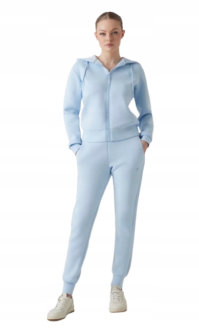 Guess Dlouhé Tepláky Světle Modré Zipy Jednoduché S Gmj