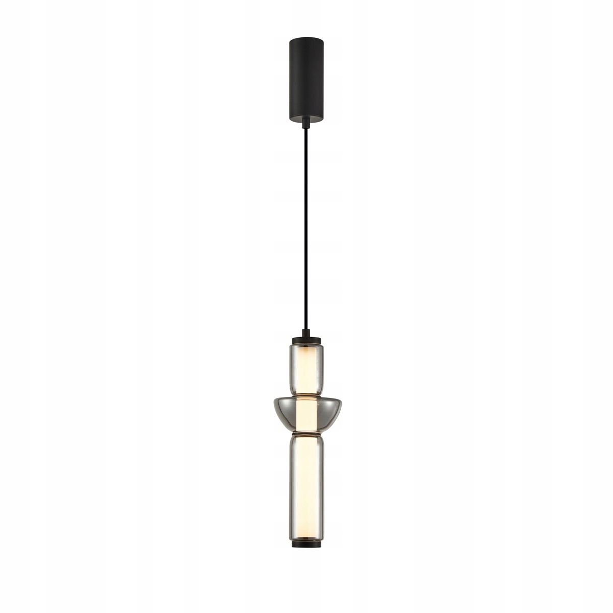 Bruni PND-27372-1-19W-BK Moderná dekoratívna závesná Led lampa, 19W, 3K