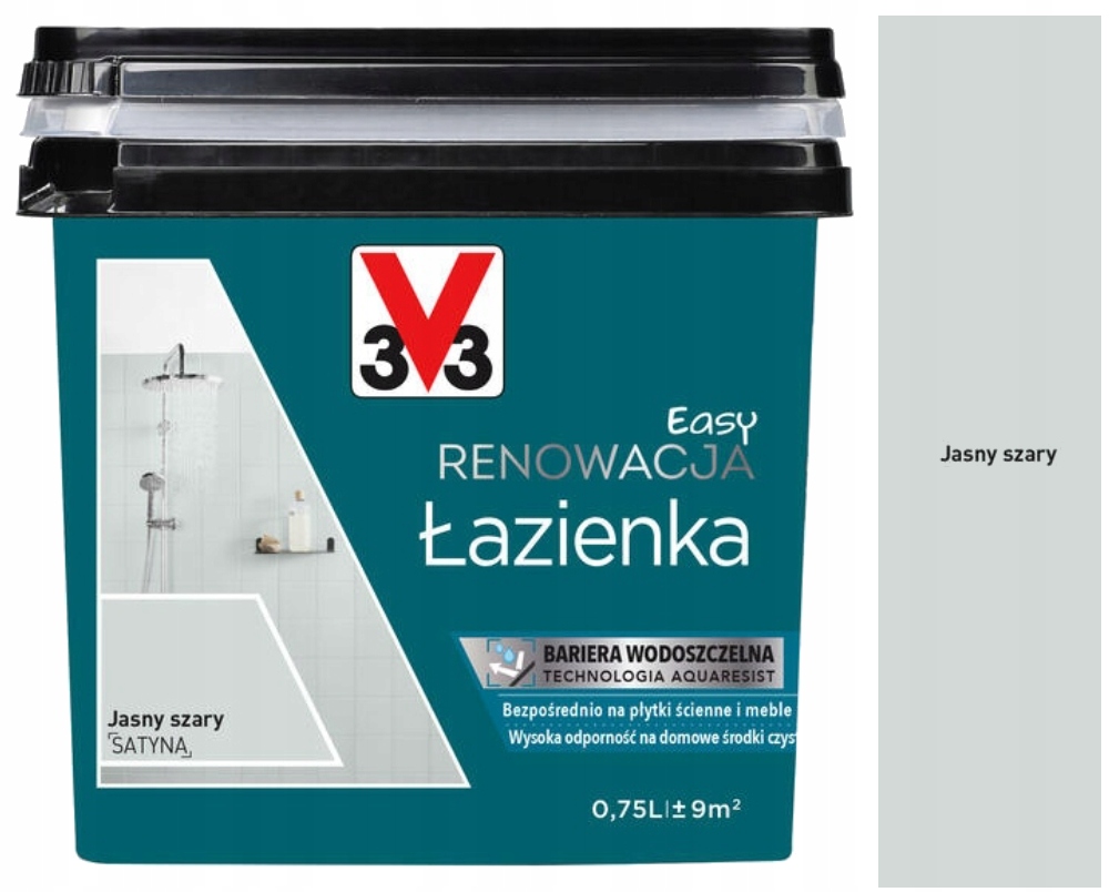 Easy Renowacja farba do łazienki V33 Jasny Szary 0,75l