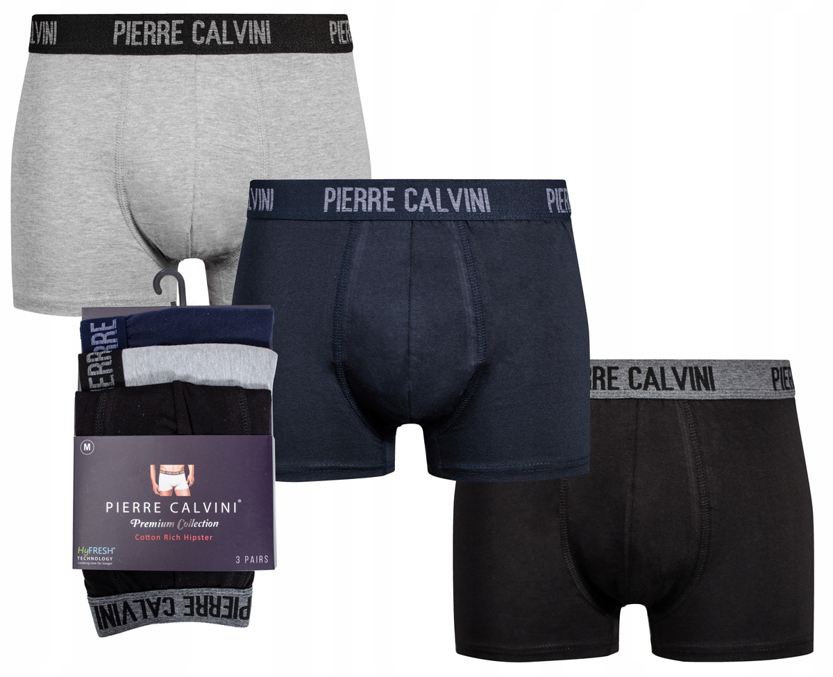 

Bokserki Pierre Calvini bawełniane 3 sztuki r. L