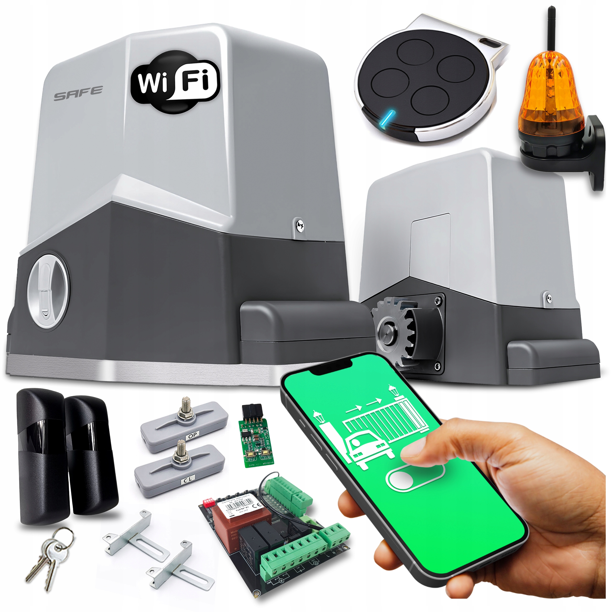 Sada Pohonov Pre Posuvnú Bránu lampa pohon diaľkové ovládače 600 kg Wifi automat