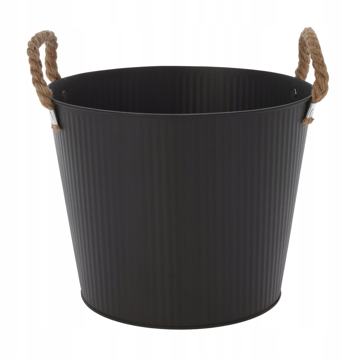 

Czarna Doniczka osłonka na kwiaty balkonowa 26cm