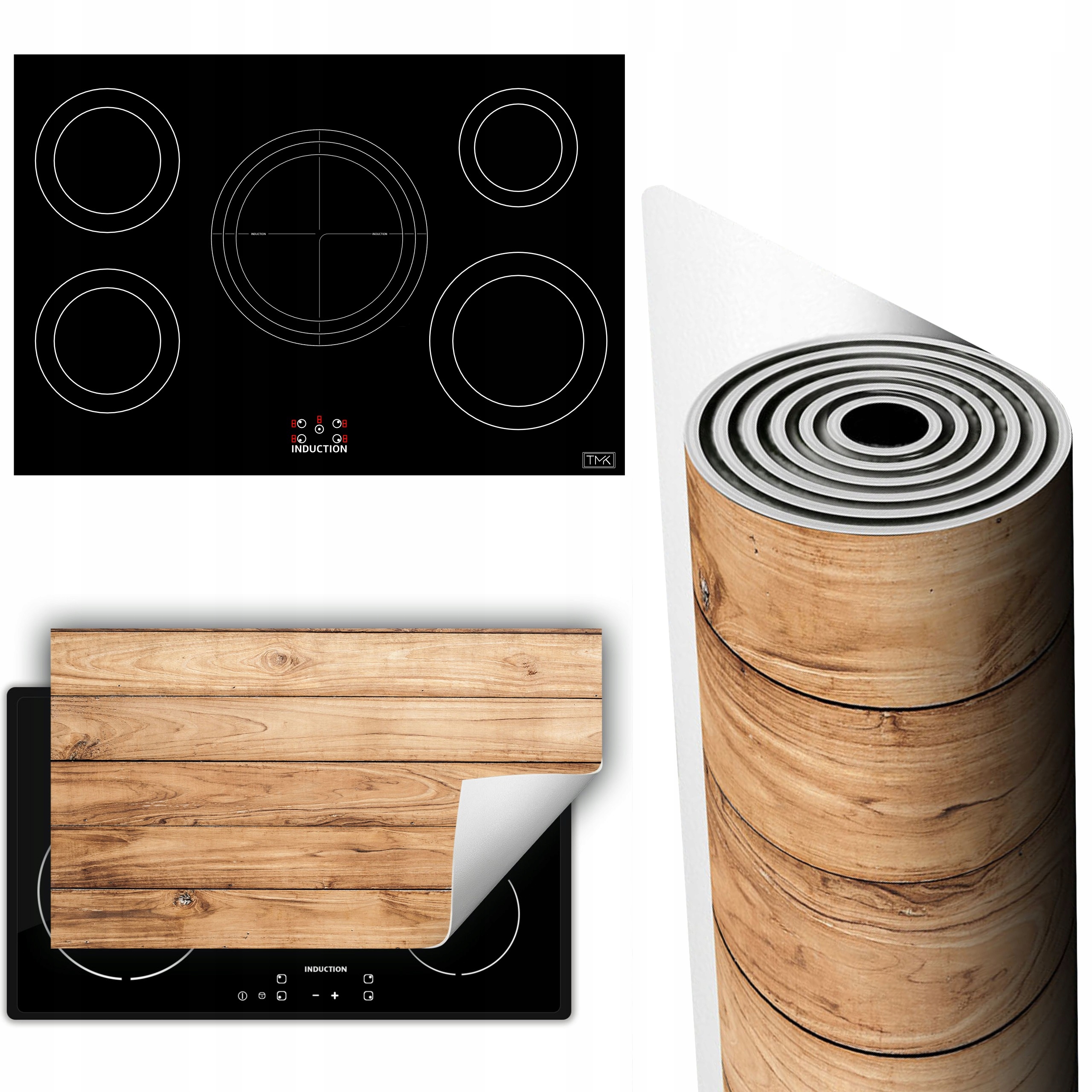 Vinylová Podložka Ochrana Sporáku Desky 90x52 Dřevěné panely