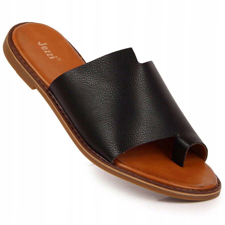 

Klapki damskie japonki płaskie czarne Jezzi 38