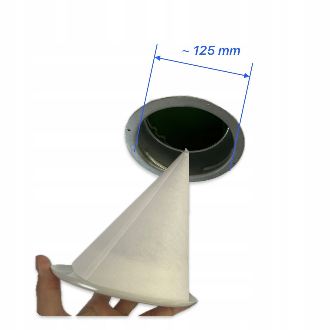 FILTR STOŻKOWY do anemostatu 125 mm ComfoVentilo Stan opakowania oryginalne
