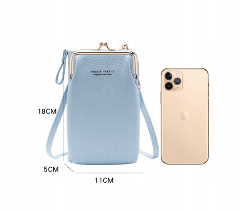 Torebka pikowana na telefon kopertówka EKO SKÓRA Stan opakowania oryginalne