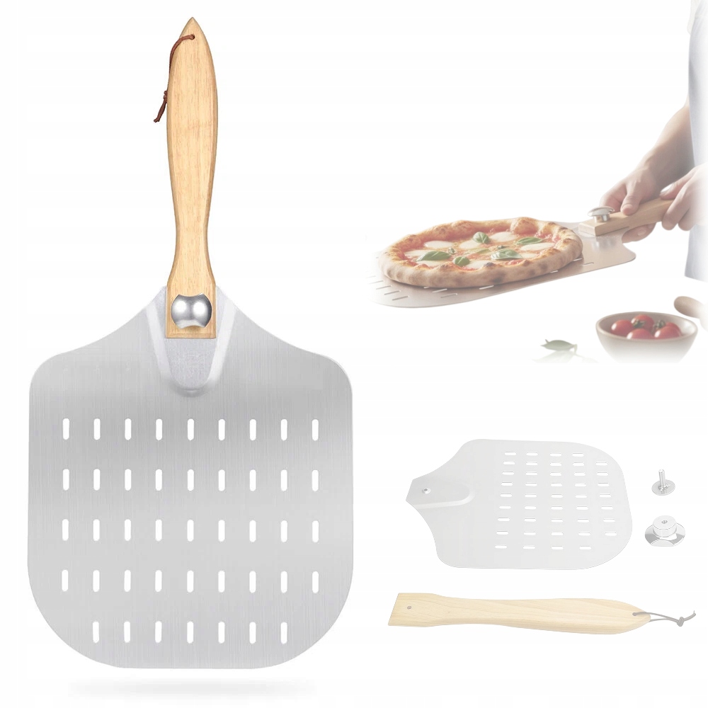 Lopata Skládací Perforovaná Zásuvka Na Pizzu Chleba 30,5x62 CM Do Pece