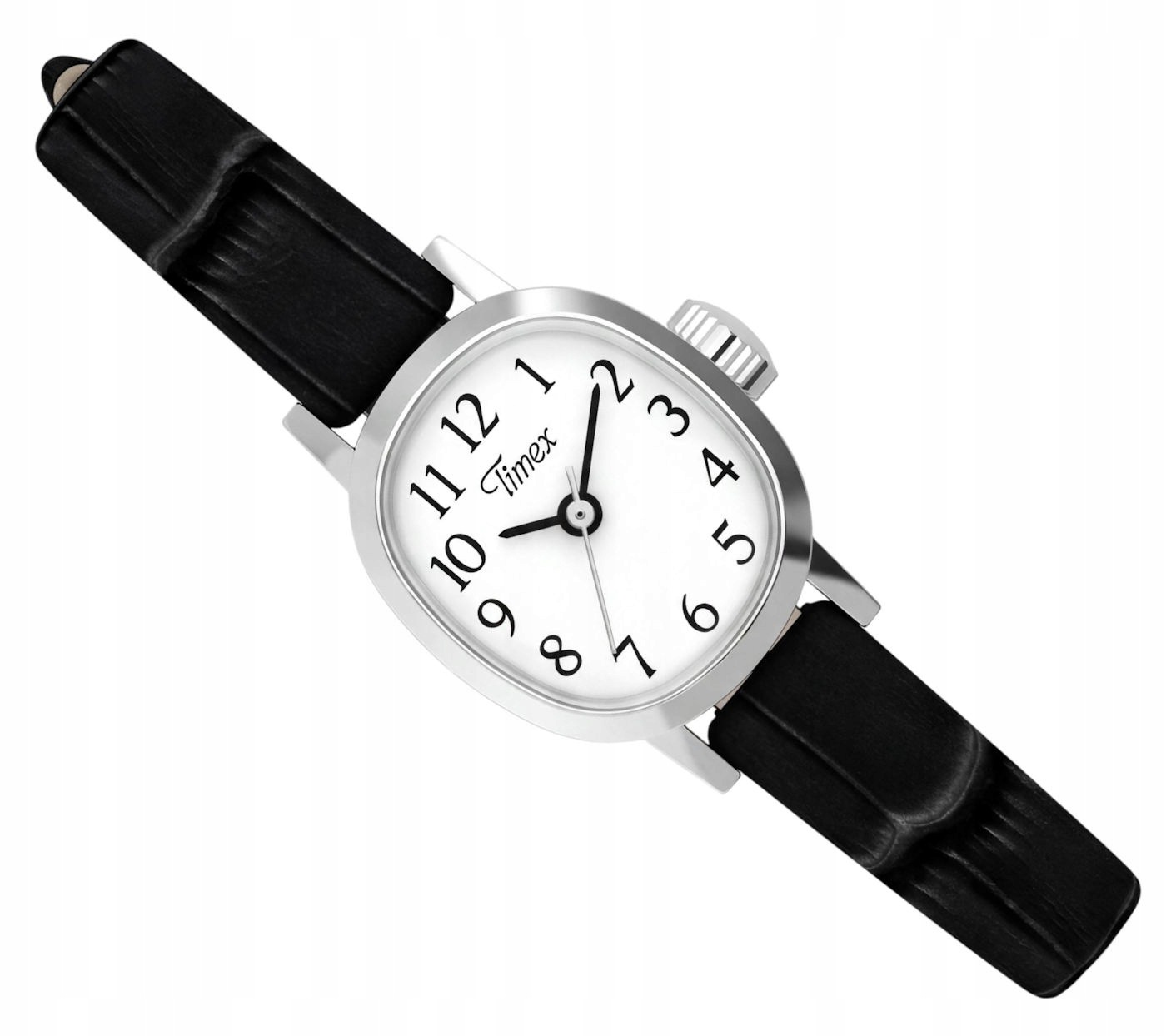Malé Dámské Bižuterní Stříbrné Oválné Hodinky Timex Cavatina Vintage TW2Y8