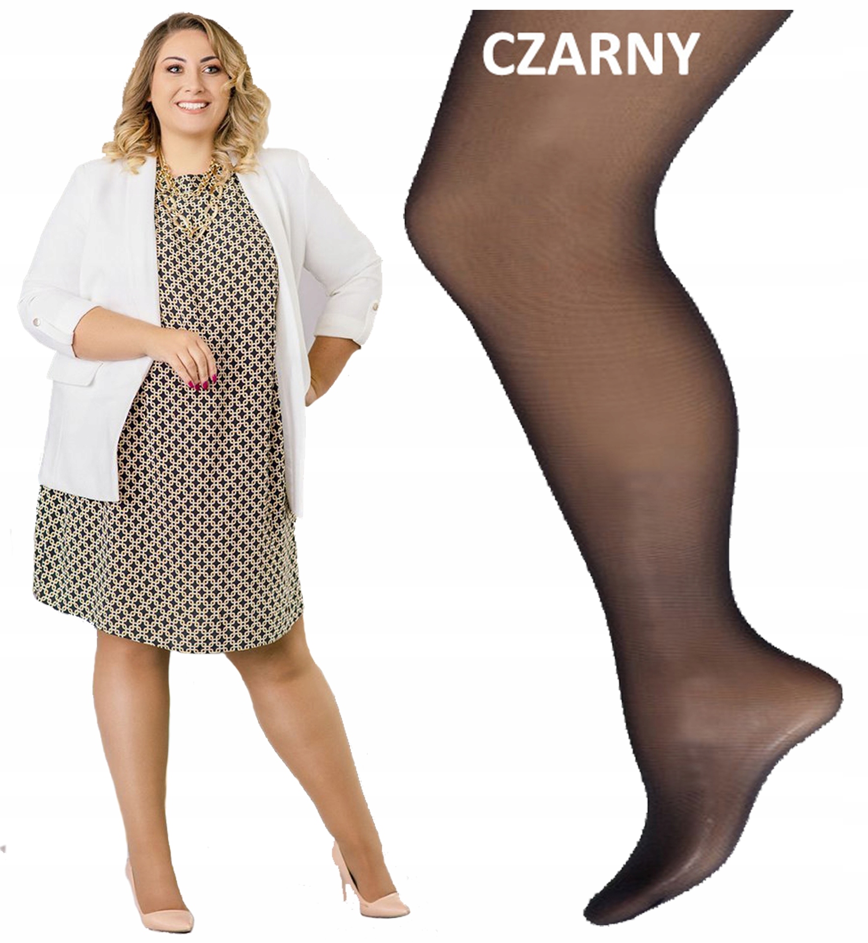 RAJSTOPY Lida Plus Size ++ 20den laycra, biodra -170cm Rozmiar XXL