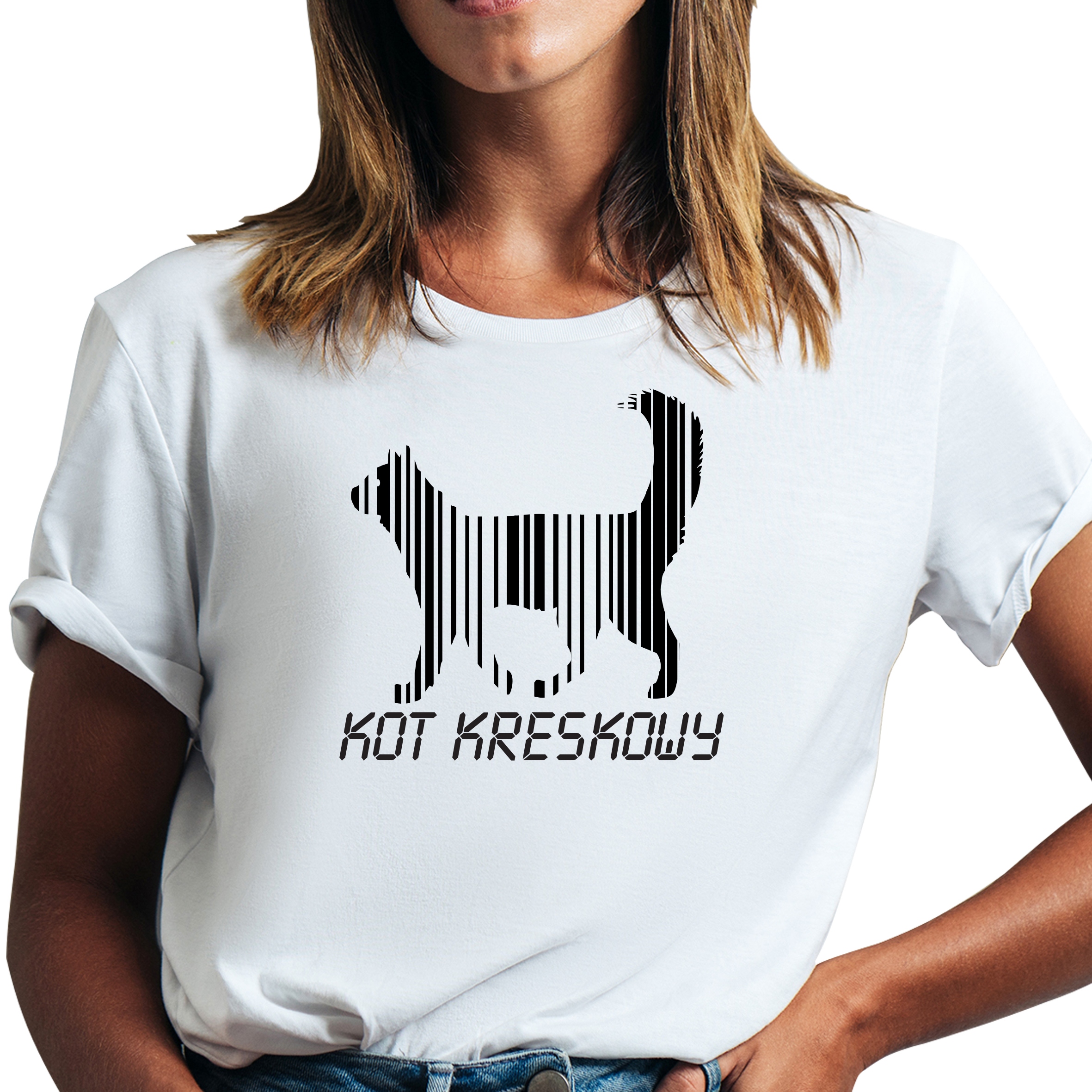 

Tshitrt Koszulka Śmieszna Kot Kreskowy Prezent M
