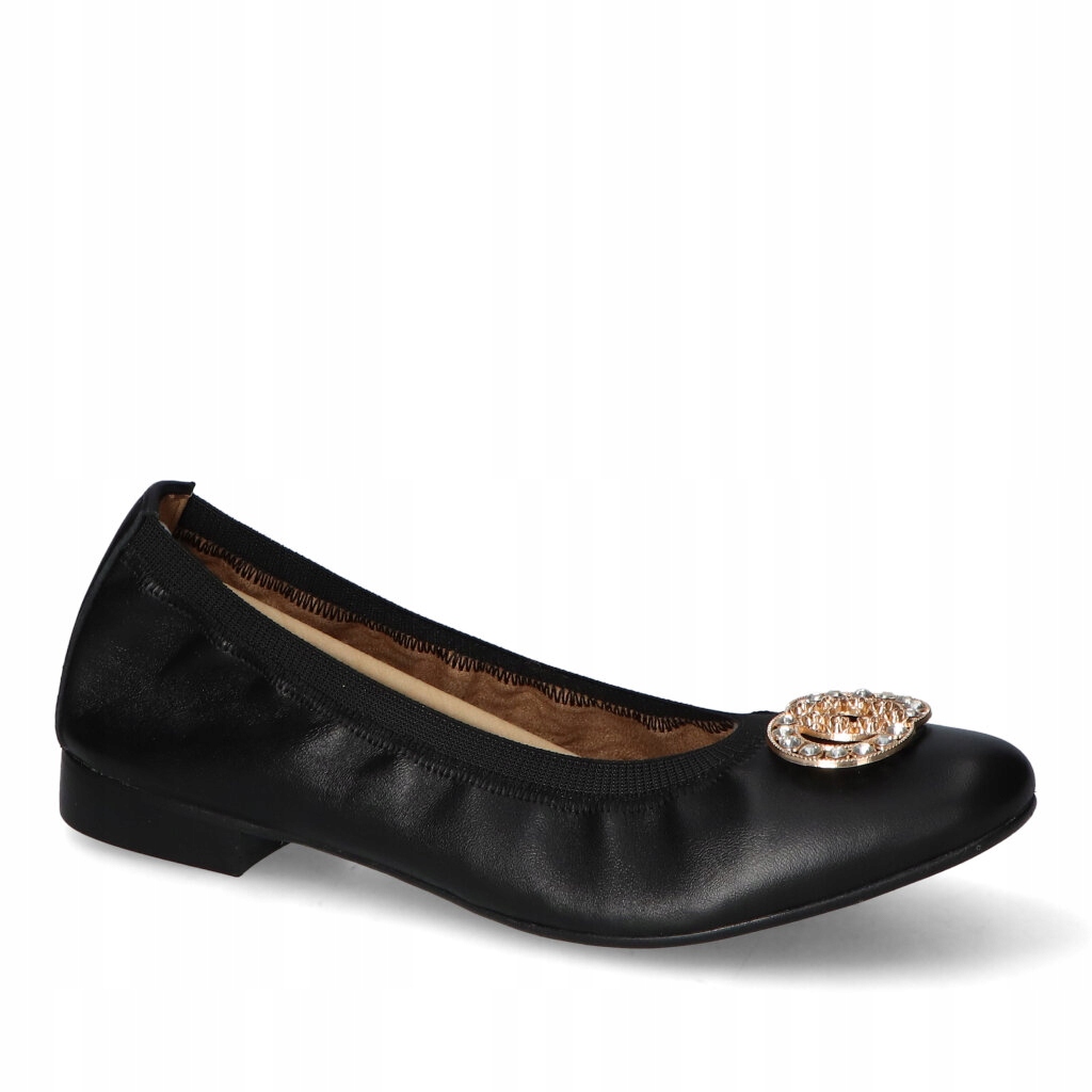 Baleríny Fabio Fabrizi 696 Černé lico+ ozdoba 36