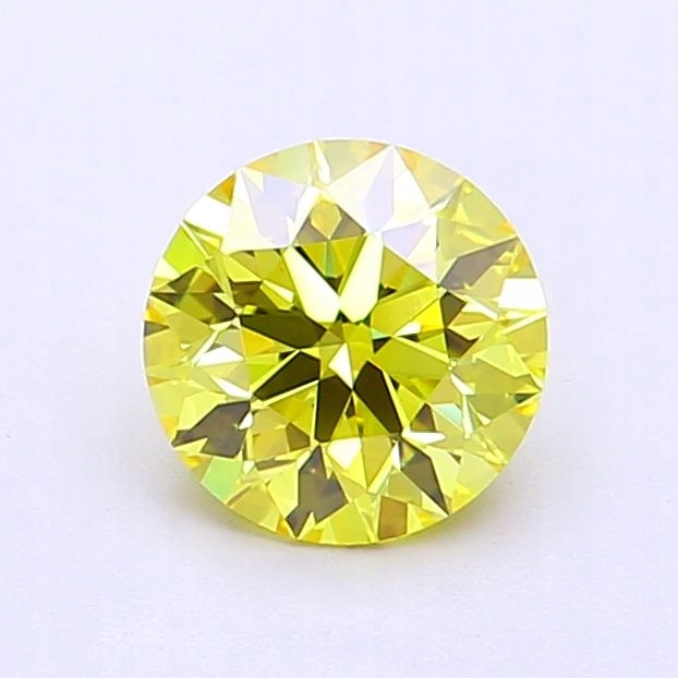 Diament laboratoryjny kolorowy 1.0ct ROUND Fancy Intense Yellow VVS1 (IGI)