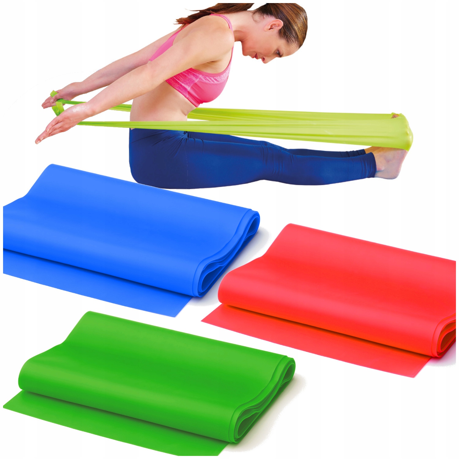 3szt Gumy do ćwiczeń z oporem treningu mięśni 2m