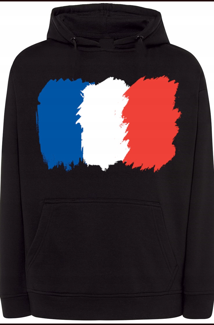 Francie Vlajka Módní Mikina Potisk Kapuce r.XXL