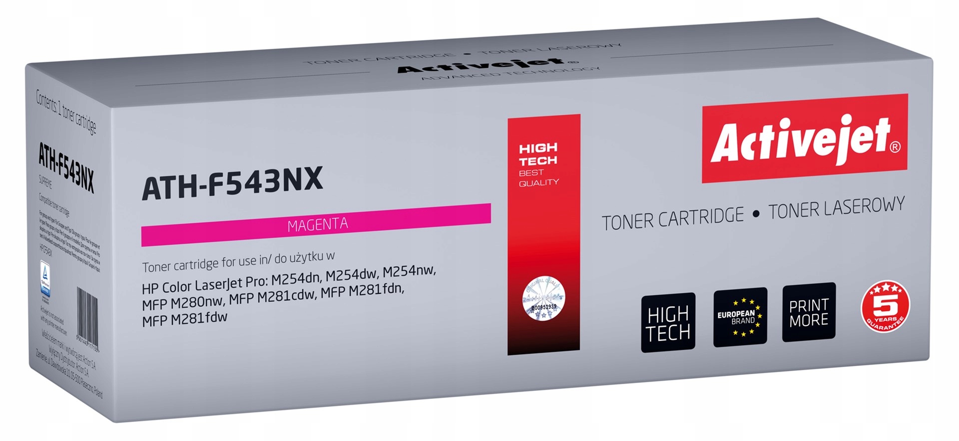 Activejet ATH-F543NX Toner Zamiennik Purpurowy Supreme 2500 str.