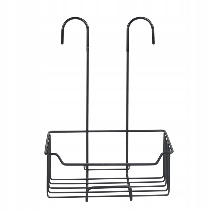 Chytře zavěšená drátěná polička do sprchy, loftová černá Wenko