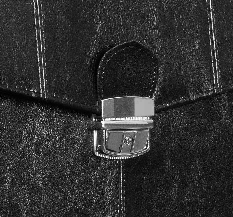 Skórzana teczka męska na laptopa czarna - Tizano TS17 Liczba kieszeni 2