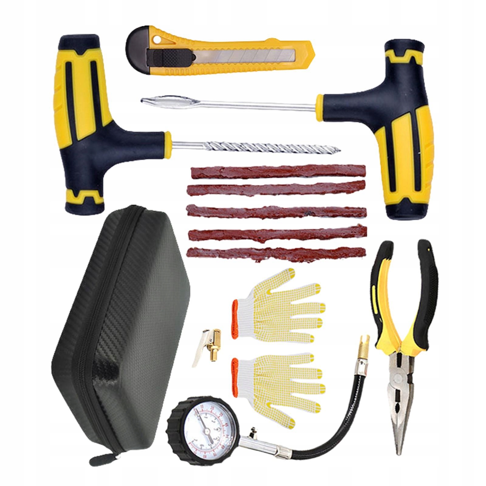 Комплект для ремонта автомобильных шин, ремонт проколотой шины