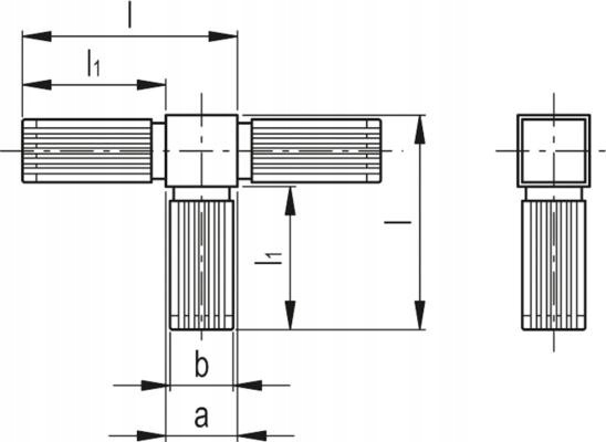 ŁĄCZNIK TRÓJNIK PROFIL RURA KWADRATOWA 20X20 Marka inny