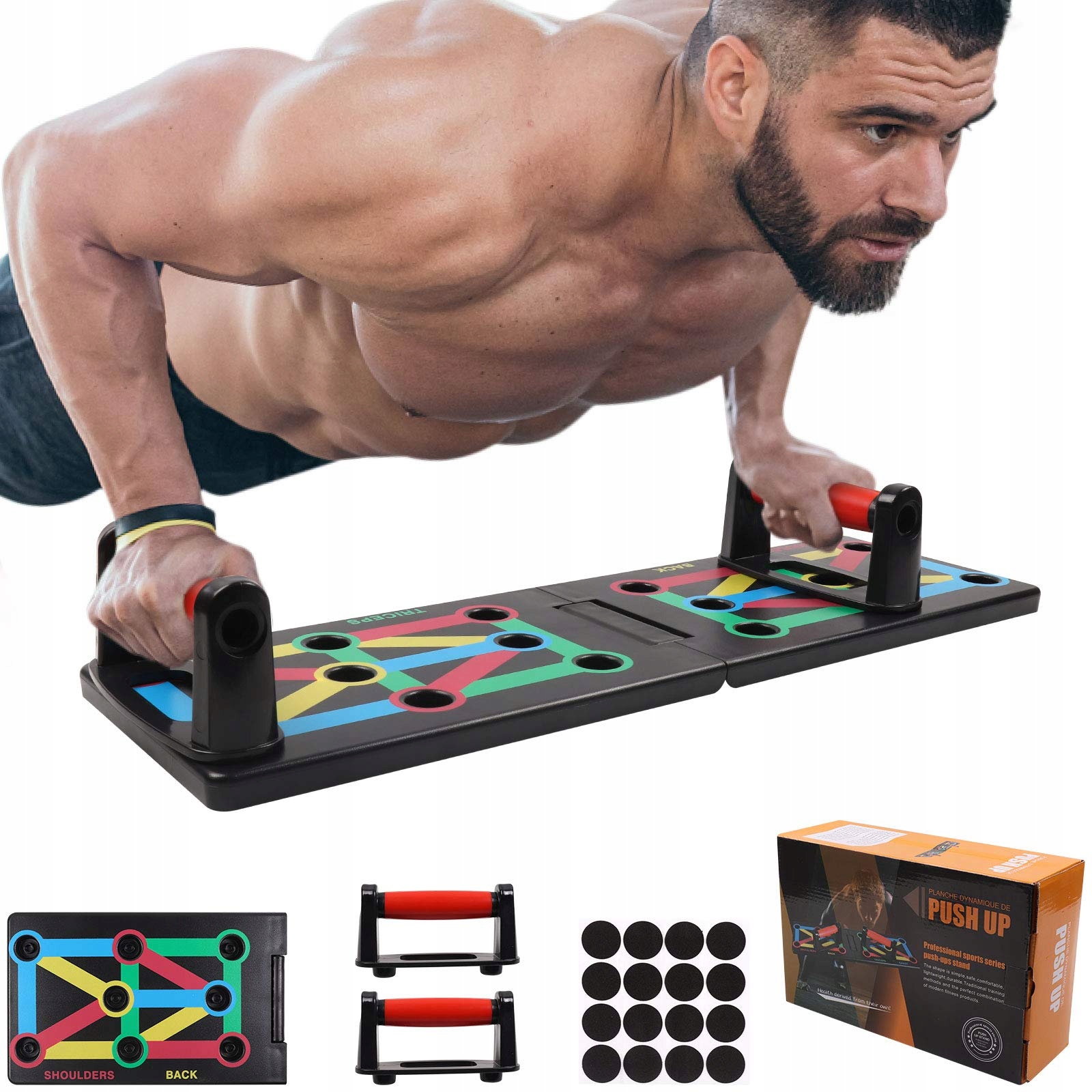 

Glkeby Deska do Pompek Przenośna Fitness Ćwiczenie