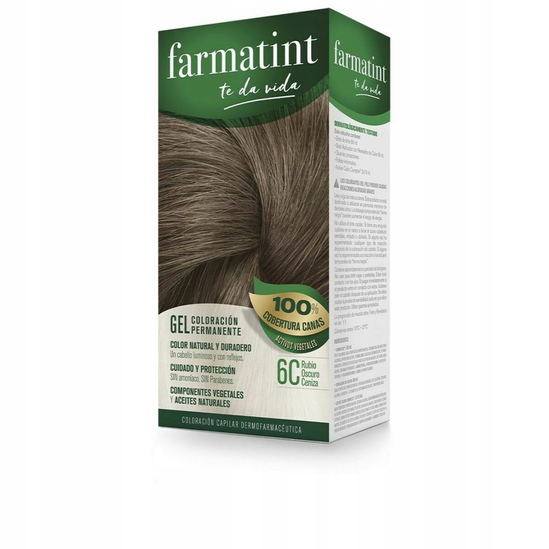 Trvalá barva na vlasy Farmatint 380234 6C Tmavě popelavá blond N 6C Tmavě blond