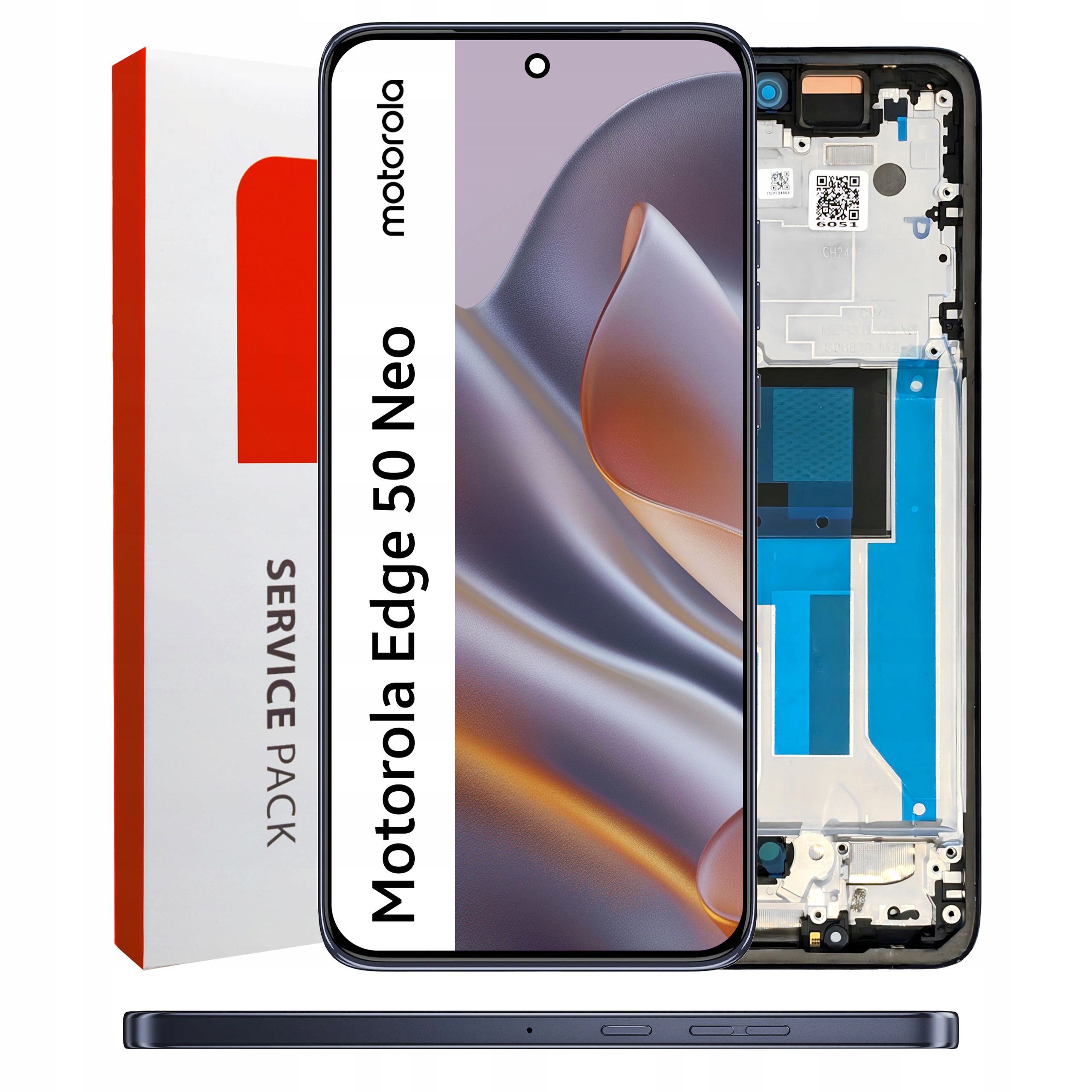 Displej pro Motorola Edge 50 Neo LCD displej Rámeček Šedá Originál Zila