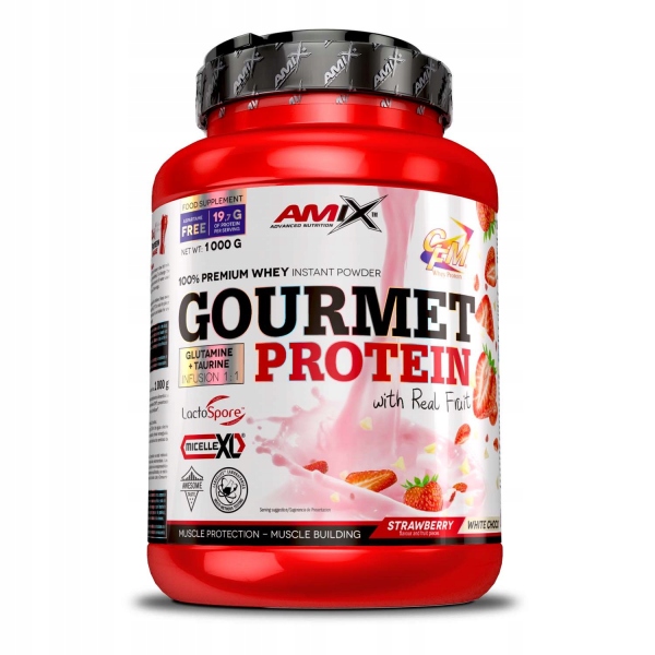 Gourmet Protein 1000g jahoda bílá čokoláda