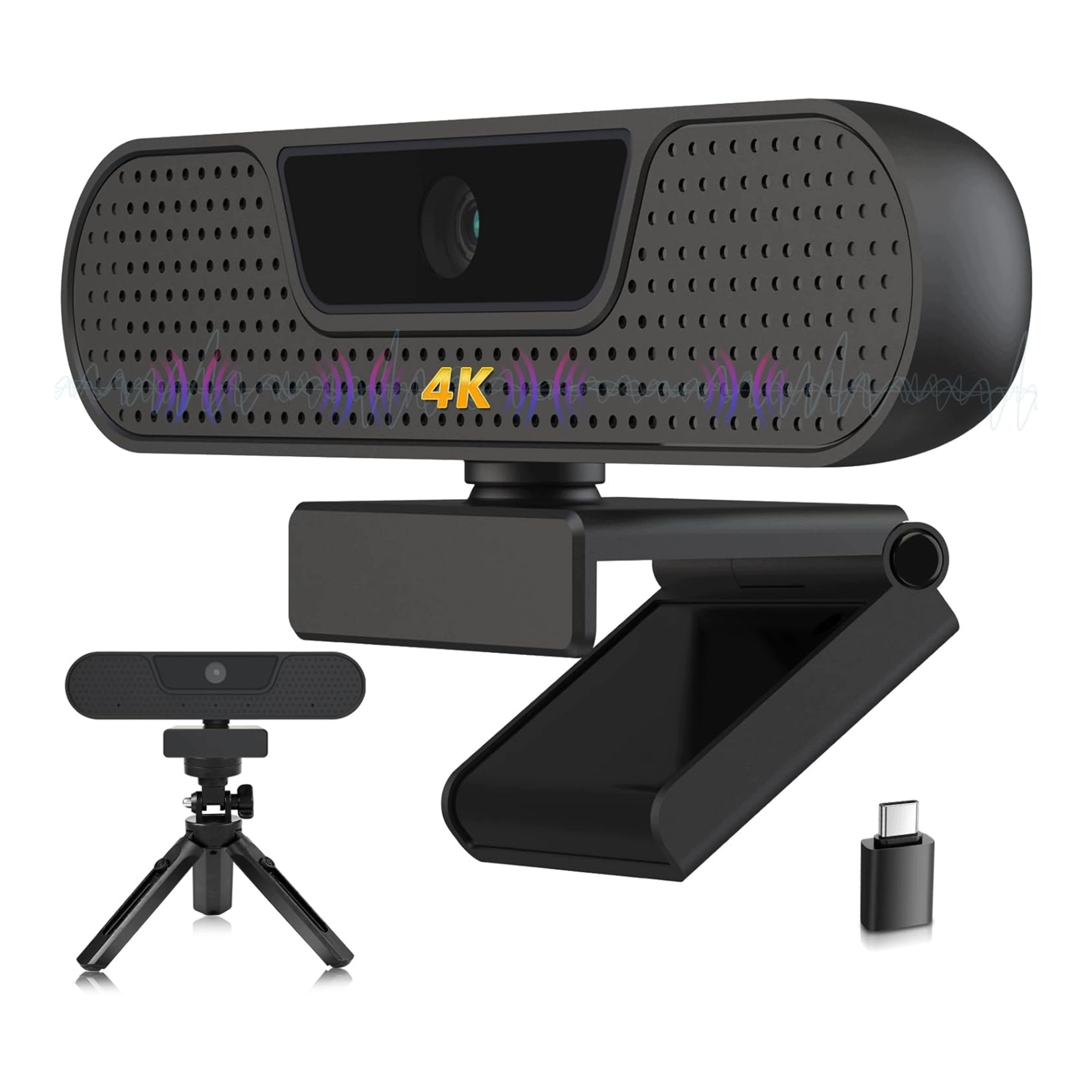 Webová kamera 4K pro počítač s mikrofonem a automatickým ostřením pro streamování