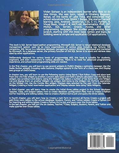 Sianipar, Rismon Hasiholan Python GUI with SQL Server for Absolute Beginner Język publikacji angielski