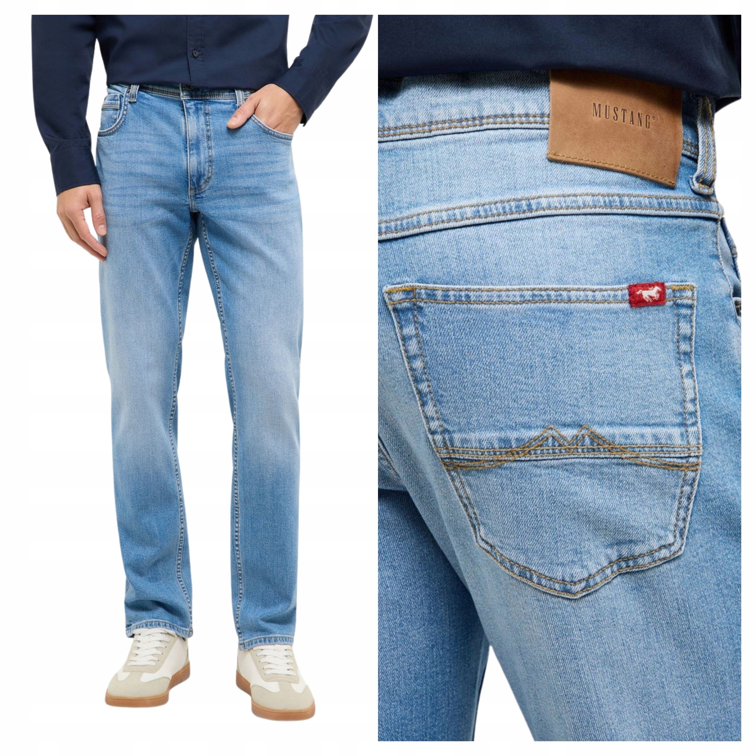 Pánské kalhoty Mustang Washington Straight Jeansové modré W34 L30