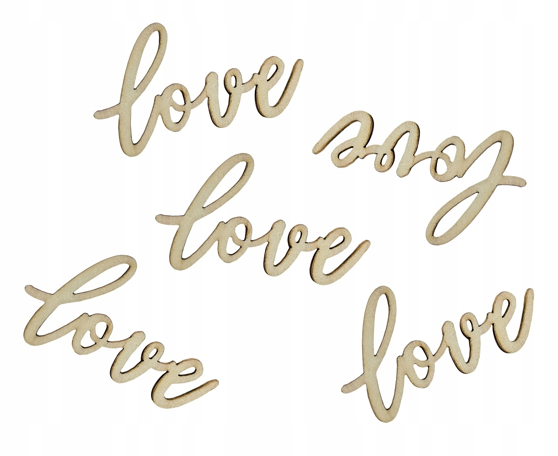 

Konfetti drewniane Love wesele Eko ślub wedding