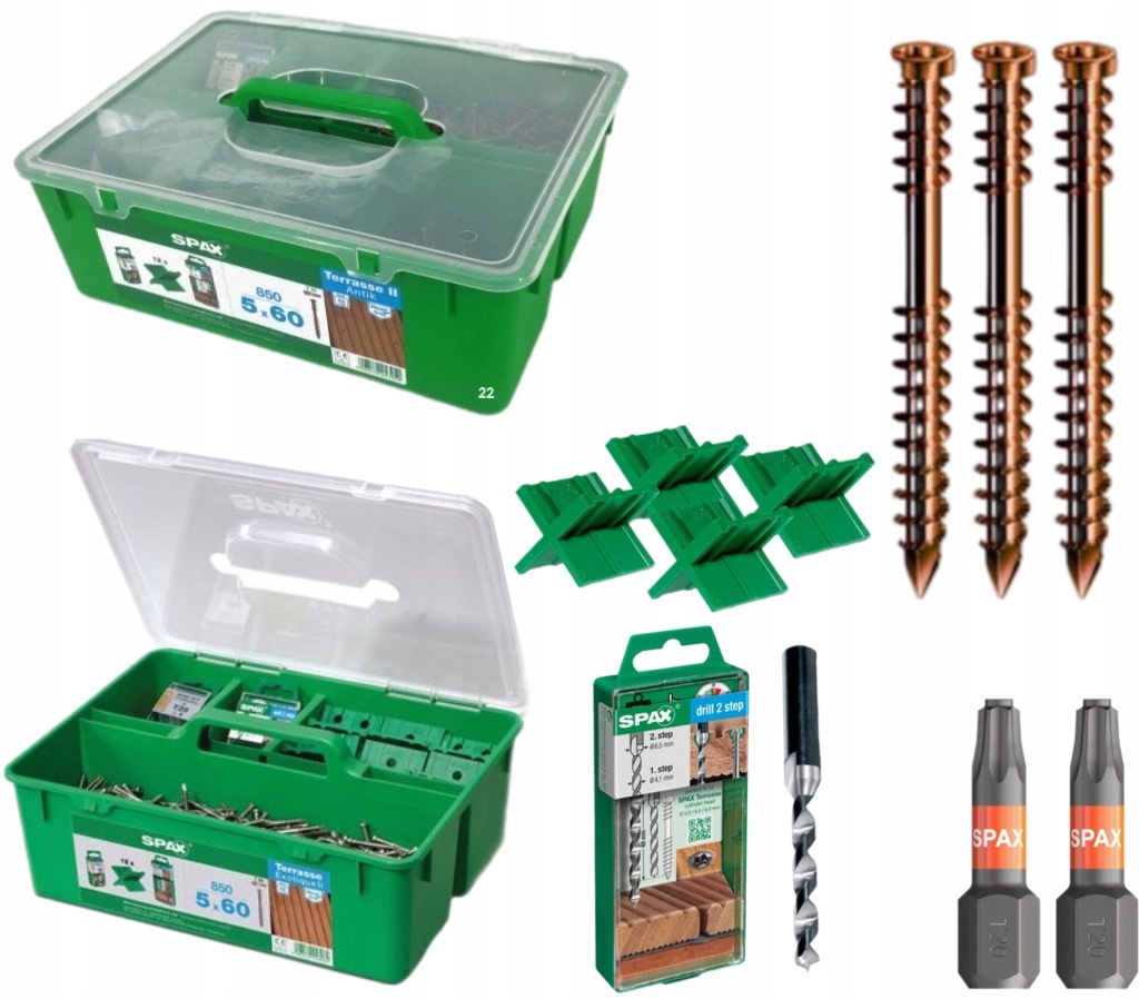 Skrutky do dreva Spax 5 x 60 mm, 850 ks